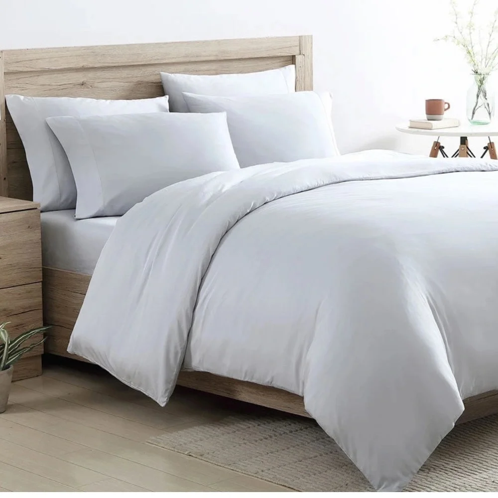 Sunday Citizen Duvet Cover Bamboo Queen Light Gray/Moon